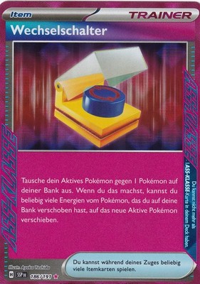 Pokemon Wechselschalter SSP 186 Deutsch ACE Rare (6334)