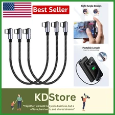 3 Pack USB C to USB C Cables 1ft Right Angle Fast Charging 65W Data Sync