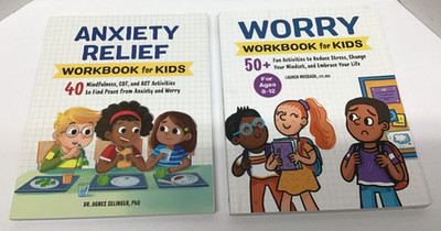 Anxiety and Worry Workbooks for Kids Set Ages 6-12