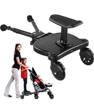Universal Stroller Board with Removable Seat-2-in-1 Sit & Stand Baby Stroller