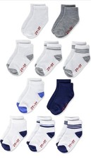 Hanes Baby and Toddler, Non-Slip Grip Ankle Socks, Boys' and Girls', Multipacks
