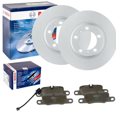 BOSCH BREMSSCHEIBEN 330mm + BELÄGE HINTEN passend für PORSCHE PANAMERA 970