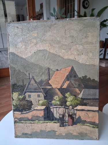 Peinture Huile Sur Panneau