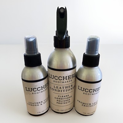 Lucchese Leather Boot Care Kit  Cleaner Conditioner Protector 4fl Oz Each
