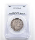 1892 Barber Half Dollar XF40 PCGS *5634