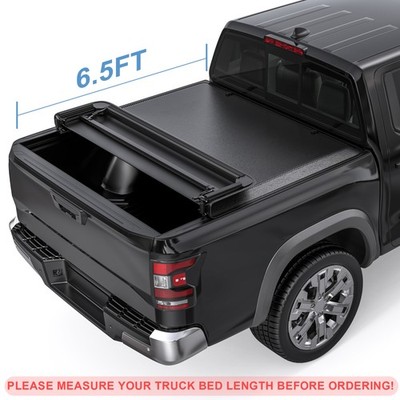 6.5FT Bed Truck 4-FOLD Tonneau Cover For Chevrolet Silverado 1500HD 2500HD 3500