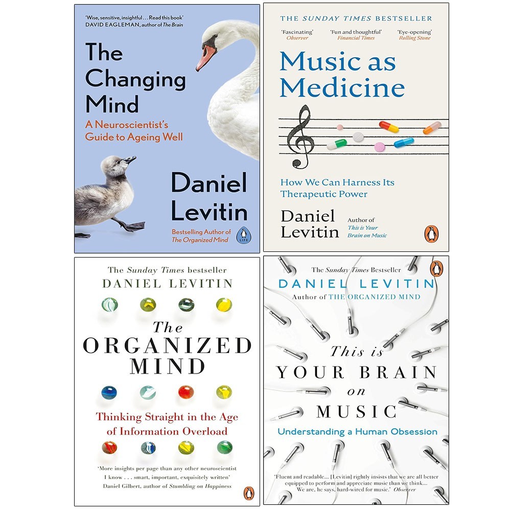 Daniel Levitin Collection 4 Books Set Changing Mind, Music as Medicine
