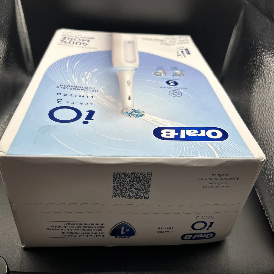 Oral-B iO Serie 3 Limited Cepillo de Dientes Eléctrico Recargable, BLANCO 1xCabezal de Cepillo Foto 2 de 3