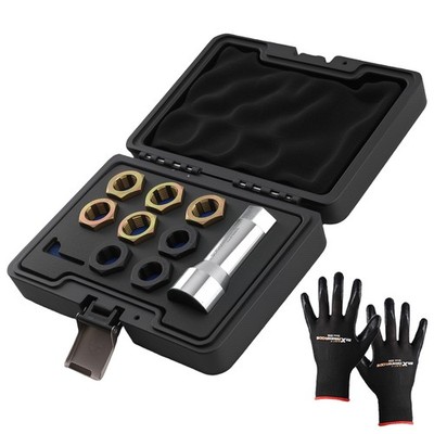 Thread Chaser Set for Axle/Wheel Studs M20x1.25-M24x2.0 + Extension Bar