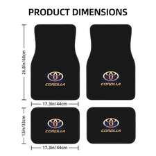 Toyota Corolla 4pcs Car Floor Mats Auto Carpets Interior Trim Accessories