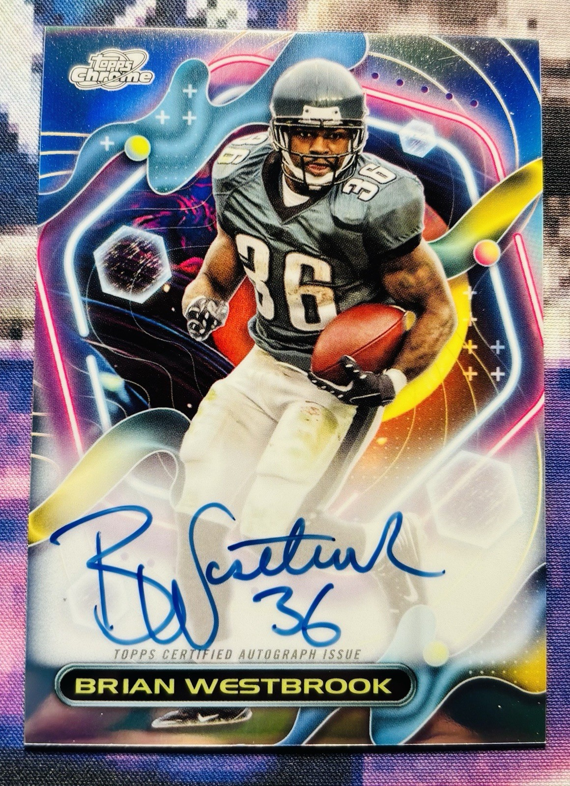2023 Topps Composite Cosmic Chrome Brian Westbrook Refractor AUTO SP #CCA-BW