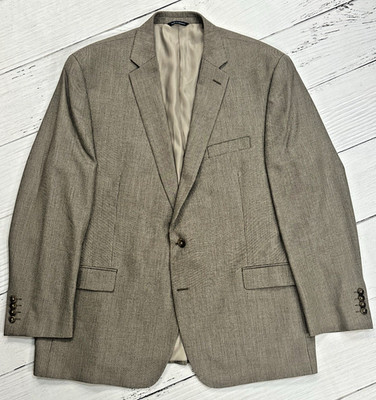 Ralph by Ralph Lauren Silk Wool Blend Tan Men s Blazer Sport Coat 50L