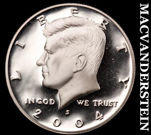 2004-S Kennedy Half Dollar- Lustrous Silver Choice Gem Proof  #i3317