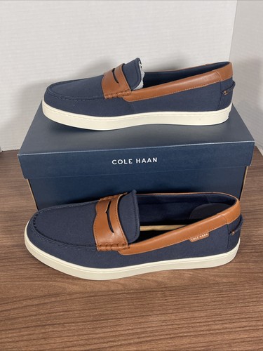 Cole Haan Nantucket Penny Loafer Men's Size 11 M Navy Blue Brown Slip On Shoes - Picture 4 of 8