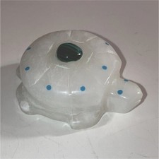 Zuni Handcarved Turtle Fetish alabaster malachite turquoise 2”NEW Native Made