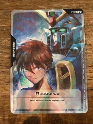 SDCC 2025 Gundam TCG Resource Card RP-001 Alt Art Non Foil Beta English Promo