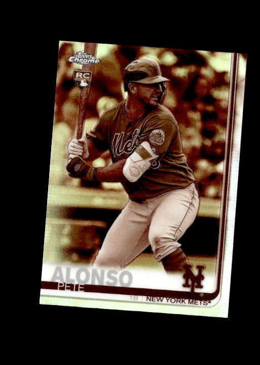 2019 Topps Chrome PETE ALONSO Sepia Refractor #204 Rookie Card RC Mets Mint