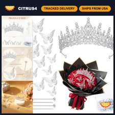 63 Pcs Flower Bouquet Accessories Set, Silver Floral Decorations Supplies