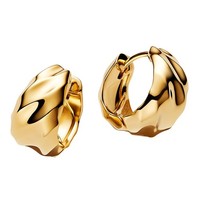 Pandora Schmuck Damen Scharnier-Creolen Wellig Goldfarben 263874C00