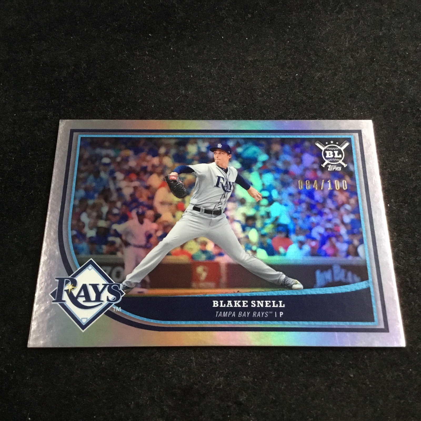 2018 Topps Big League Rainbow Foil #16 Blake Snell #84/100 Tampa Bay Rays