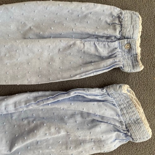 Camicia da notte Eileen West Swiss a pois cotone con bottoni donna S blu tasche cottage - Foto 11 di 19