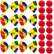 24 PCS Clown Nose Bow Tie Sets Cosplay Nose Foam Circus Noses for Clown Parti...
