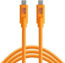 Tether Tools Pro USB-C to USB-C, 5Gbps Gen 1, 15' 4.6m , High-Visibility Orange