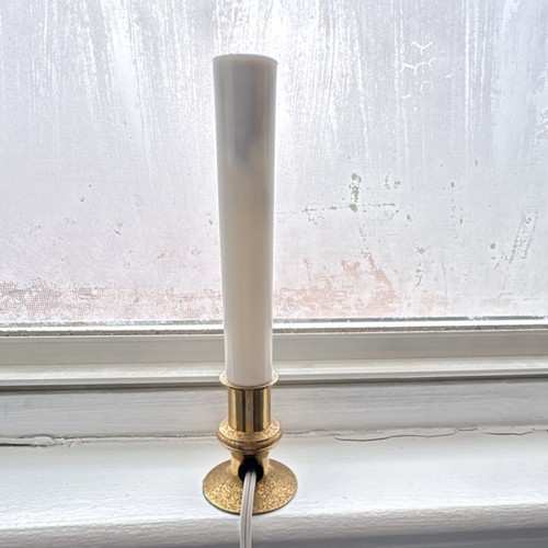 Vintage Electric Window Candle Lot of 9 Brass Base White Candolier Lights w clip