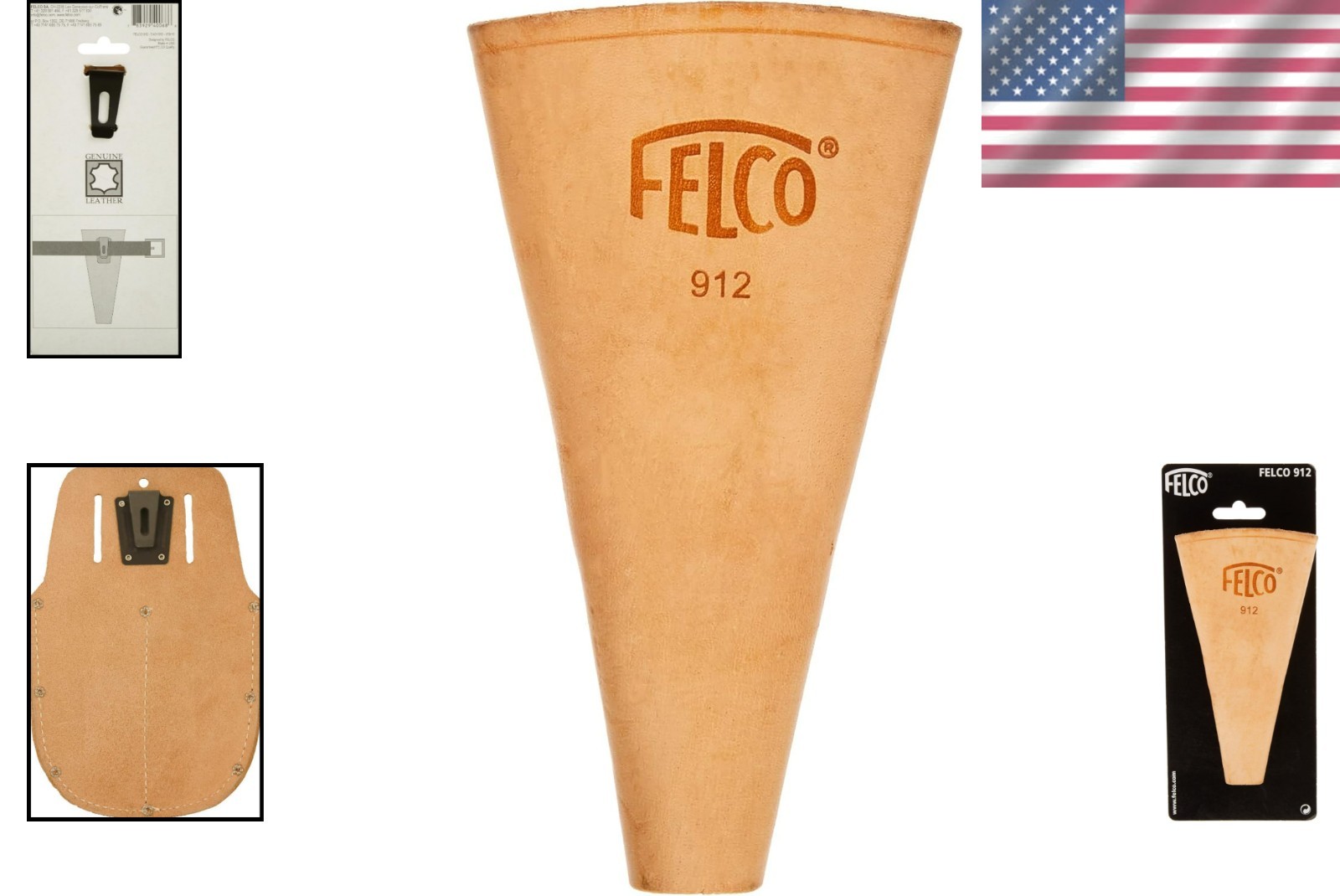 Stylish Brown Leather Clip Holster - Lightweight Tool Holder for Pruning Shears