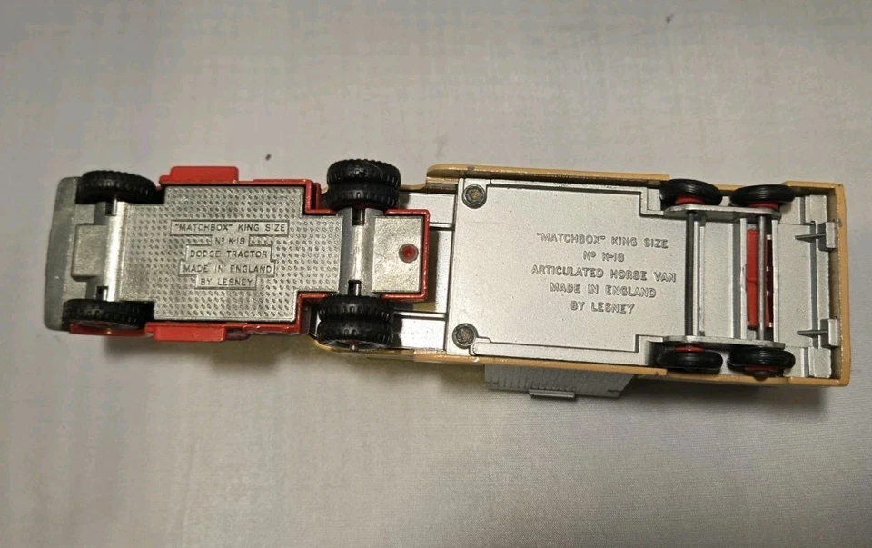 1969 DODGE TRACTOR & ARTICULATED HORSE VAN Matchbox KINGSIZE K-19 TOY - Image 3 of 4