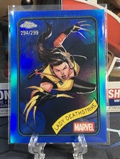 2025 Topps Chrome Marvel Blue Refractor 294/299 Lady Deathstrike #64