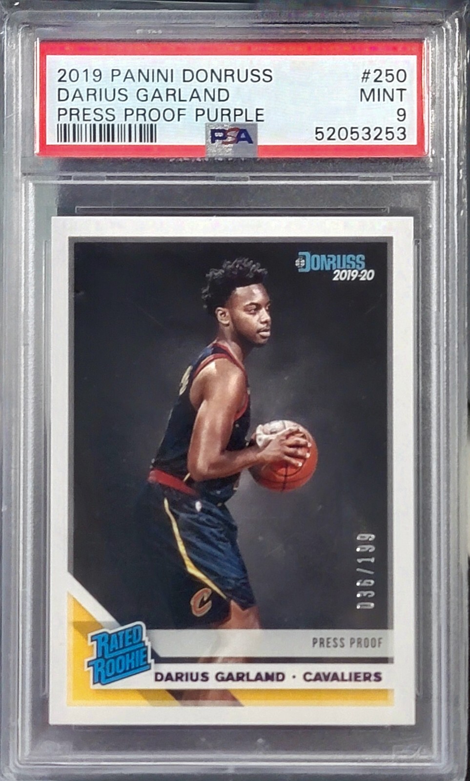 🔥 Darius Garland (RC) 2019 Donruss Press Proof Purple /199 PSA 9 Rated Rookie