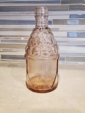 Vintage Wheaton Pink Glass 7 1/2" McGivers Army Drum Bitters Glass Bottle