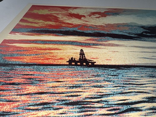 Obey Giant Shepard Fairey Art Print Sunset As The Fall Approaches S/N Silkscreen - Picture 10 of 11
