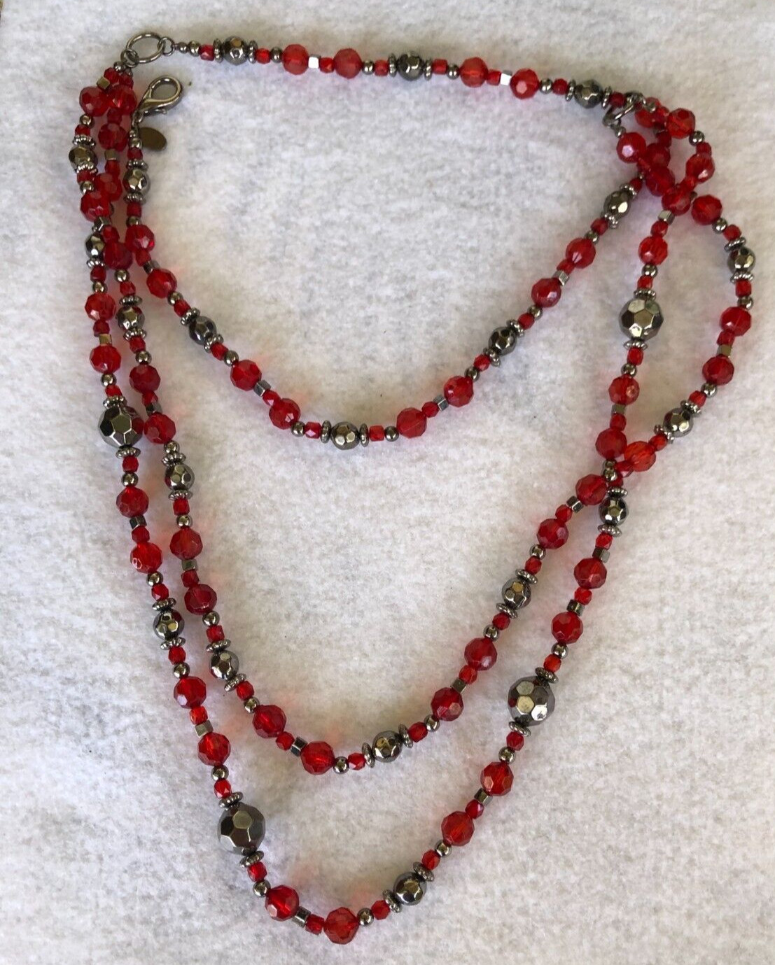 Cookie Lee Adjustable Versatile Tie Necklace Red … - image 7