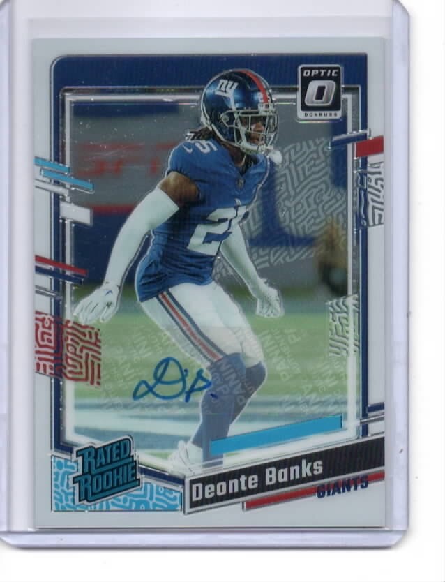 Deonte Banks 2023 Panini Donruss Optic Rated Rookie Auto Autograph Rc /199