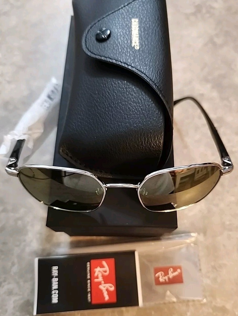 🔥 Ray-Ban Sunglasses RB3664 CH 003/60 CHROMANCE Silver / Green