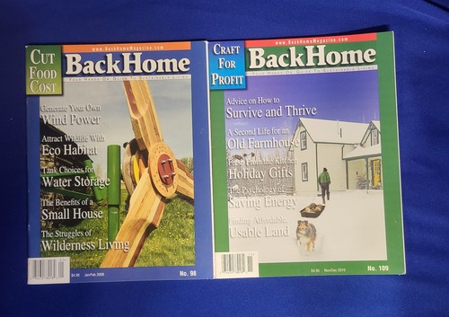 Menge 6 BACK HOME Zeitschriften für nachhaltiges Leben ~ Wohnungsbau/Unterkünfte/Wind/Neu - Bild 5 von 6