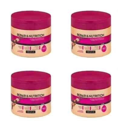 4 X 400 ML MASK REPAIR & NUTRITION -ACID HYALURONIC- VIT E - KERATIN - CAVIAR...
