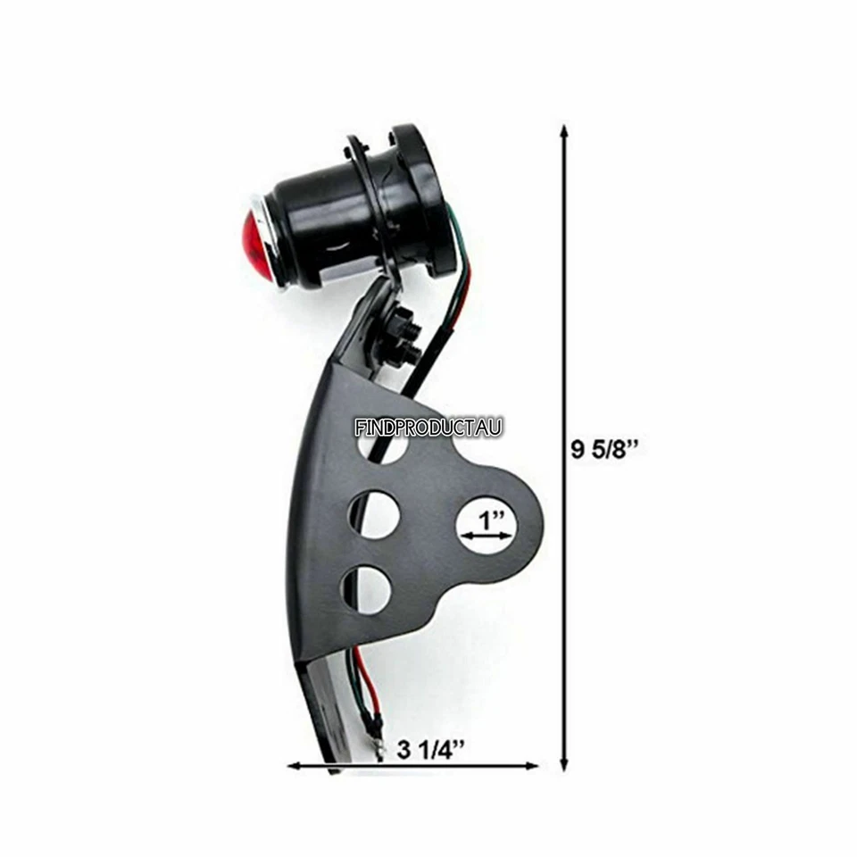 Luz trasera LED curva de 1" eje matrícula Honda VF Magna Stateline 500 700 750 Foto 4 de 4