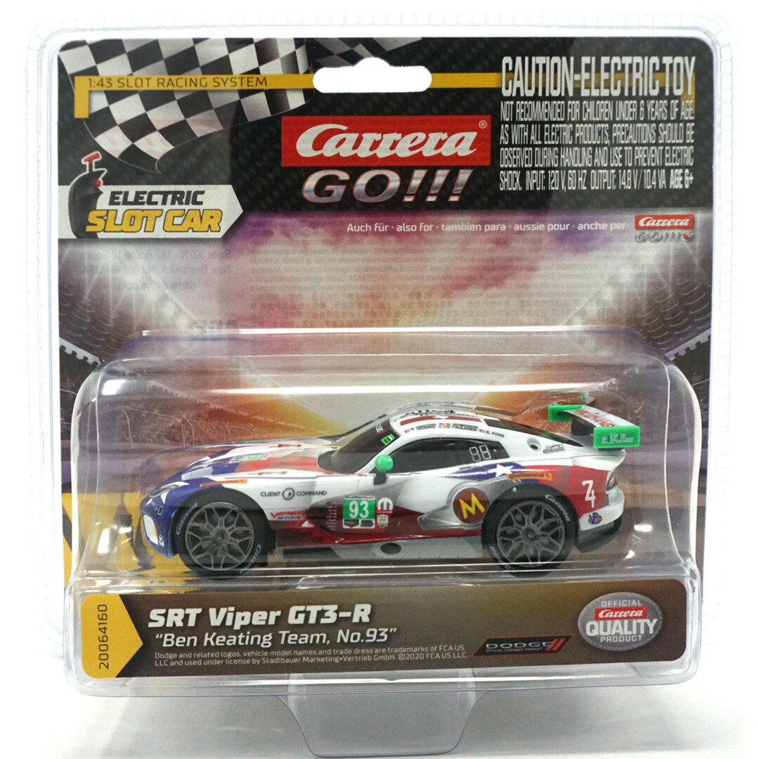 Voiture De Course Carrera Dodge Viper SRT 2015 - Circuit Slot Go!!! - Modèle Échelle 1:43