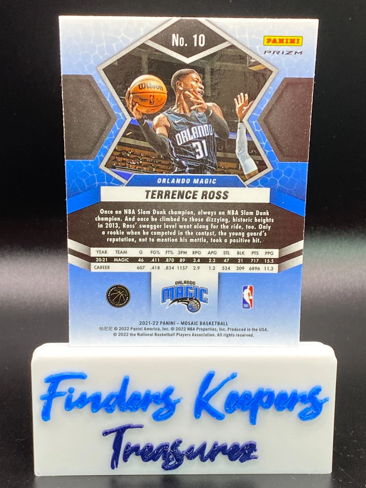 2021-22 TERRENCE ROSS PANINI PRIZM MOSAIC BASKETBALL #10    MAGIC     - Image 2 of 2