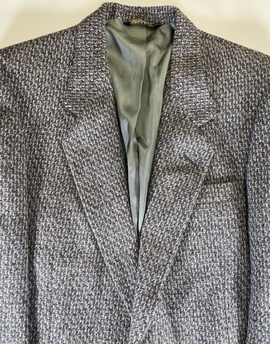 Nino Cerruti Blazer Mens 40 Vintage Gray 2 Button Heavy Wool Tweed Sport Coat - Picture 2 of 16