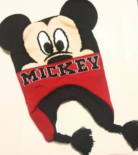 Disney Mickey Mouse Winter Laplander Peruvian Boys Hat w/Ears