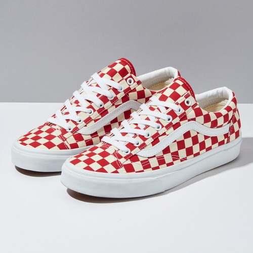 racing red checkered vans