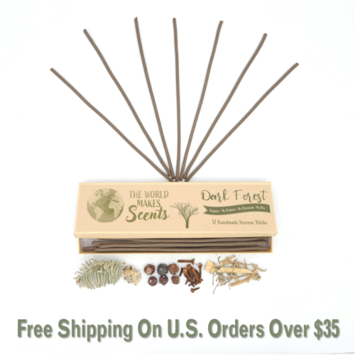 Dark Forest Organic Incense Sticks | NO Fragrance Oil | NO Chemicals | Hand Made - Afbeelding 1 van 4