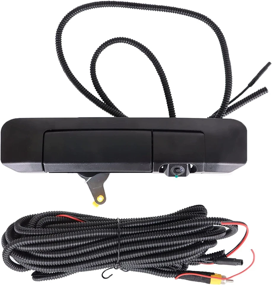 Manija de puerta trasera negra con cámara de reversa de plástico ABS para Toyota Tacoma 2005-2014 Foto 2 de 4