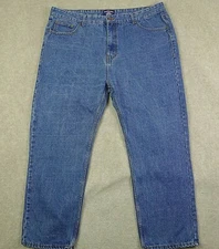 Cross And Windsor Men's 44 X 30 Blue Jeans Regular Fit 100% Cotton