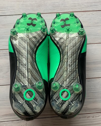 Under Armour Spotlight FG Football Soccer Boots Cleats Green and Black UK 7 US 8 - 第 9/12 張圖片