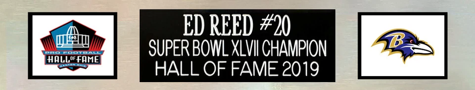 Camiseta deportiva negra autografiada y enmarcada de Ed Reed de Baltimore con certificado de autenticidad Beckett Foto 4 de 4